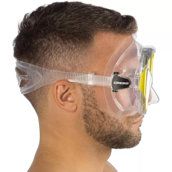 Cressi Perfect View Scuba Diving, Snorkeling Mask in Pure Comfortable Silicone - Available with Different Panoramic Lenses - Liberty: Designed in Italy