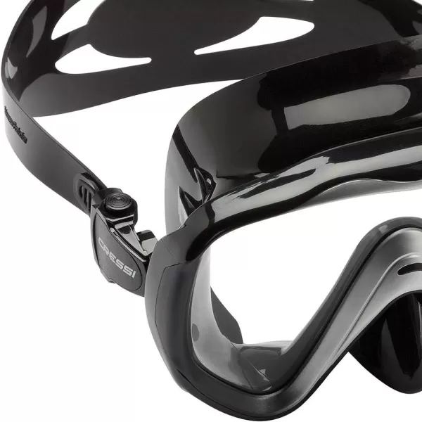 Cressi Perfect View Scuba Diving, Snorkeling Mask in Pure Comfortable Silicone - Available with Different Panoramic Lenses - Liberty: Designed in Italy