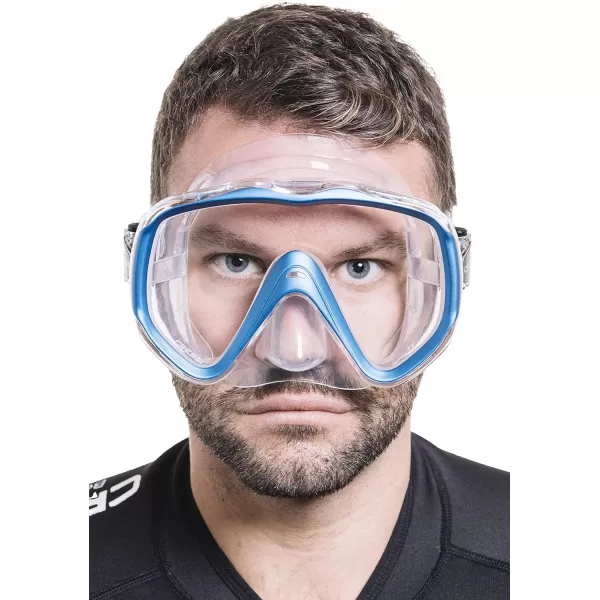 Cressi Perfect View Scuba Diving, Snorkeling Mask in Pure Comfortable Silicone - Available with Different Panoramic Lenses - Liberty: Designed in Italy