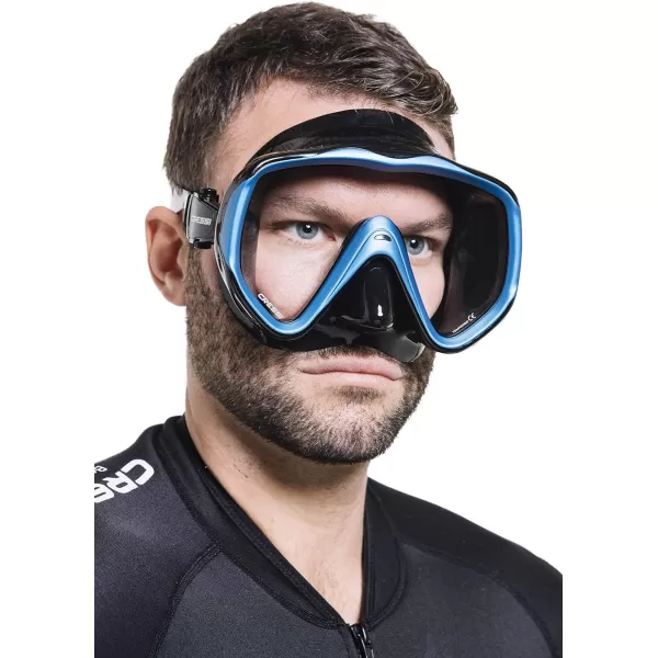 Cressi Perfect View Scuba Diving, Snorkeling Mask in Pure Comfortable Silicone - Available with Different Panoramic Lenses - Liberty: Designed in Italy