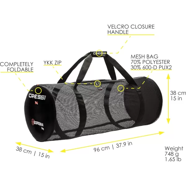 Cressi Quartz Adult Scuba Package for Any Skill Level - MC9/Compact Regulator - Octopus Compact - Donatello Dive Computer Gauge Console - Gorgona Mesh Bag - Italian Design