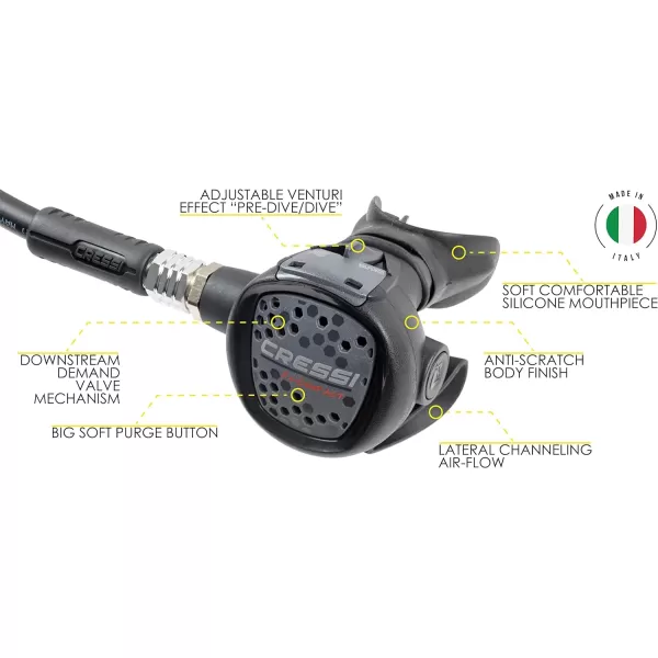 Cressi R1 BCD Donatello Dive Computer AC2 Compact Regulator Set GupG Reg Bag Scuba Diving Package