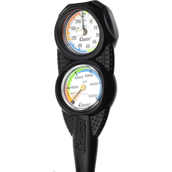 Cressi Scuba Diving Mini Console - Depth Gauge + Pressure Gauge - MiniConsole 2: made in Italy