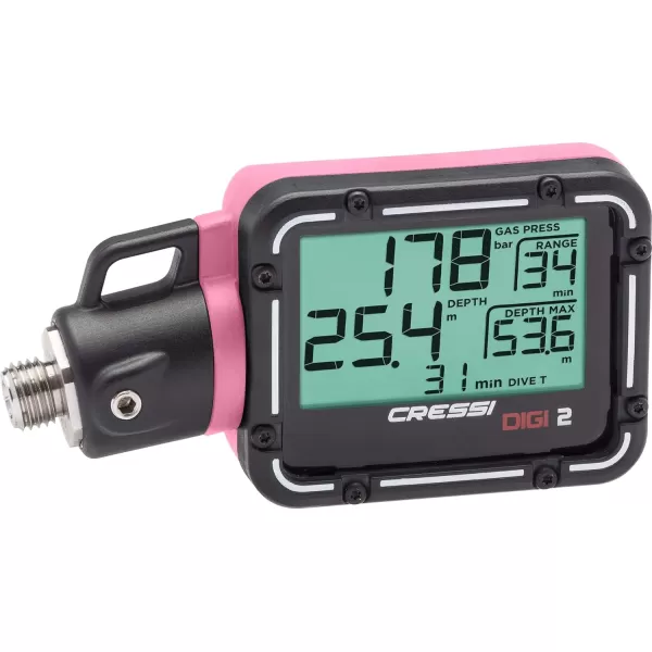 Cressi Scuba Diving Pressure Gauge and Depth Gauge - Easy to Read and Carry - Digi2: Designed in Italy