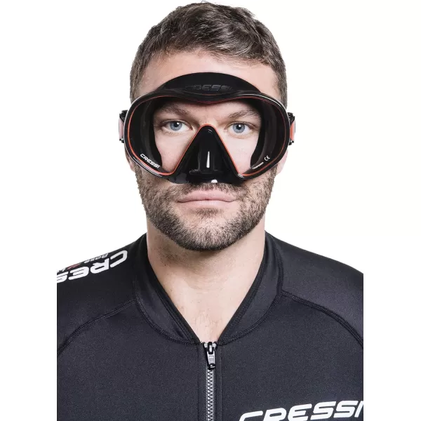 Cressi Single Lens Frameless Scuba Mask for Good Visibility - F-Dual: Designed in Italy