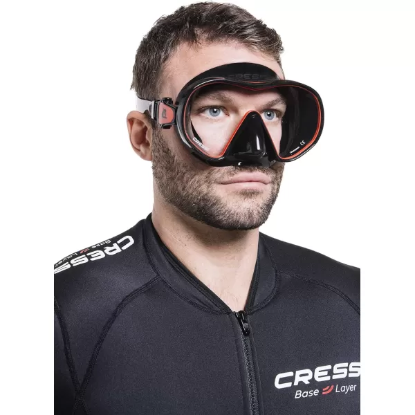 Cressi Single Lens Frameless Scuba Mask for Good Visibility - F-Dual: Designed in Italy