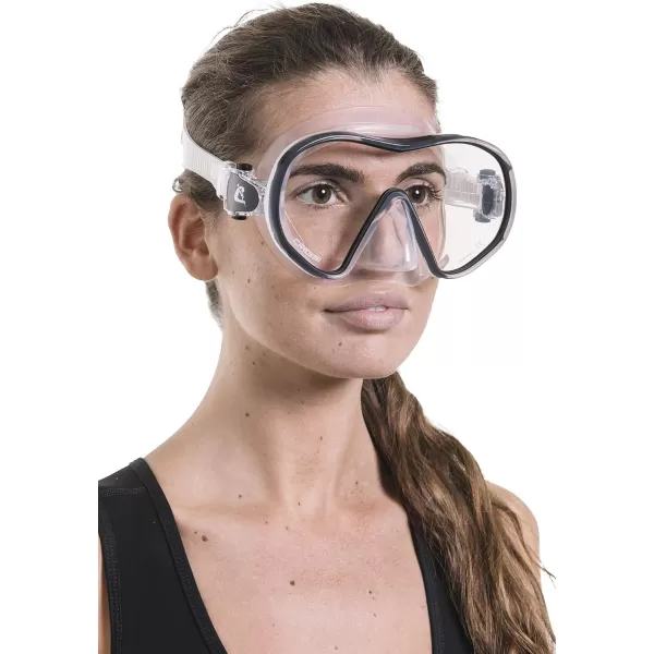 Cressi Single Lens Frameless Scuba Mask for Good Visibility - F-Dual: Designed in Italy