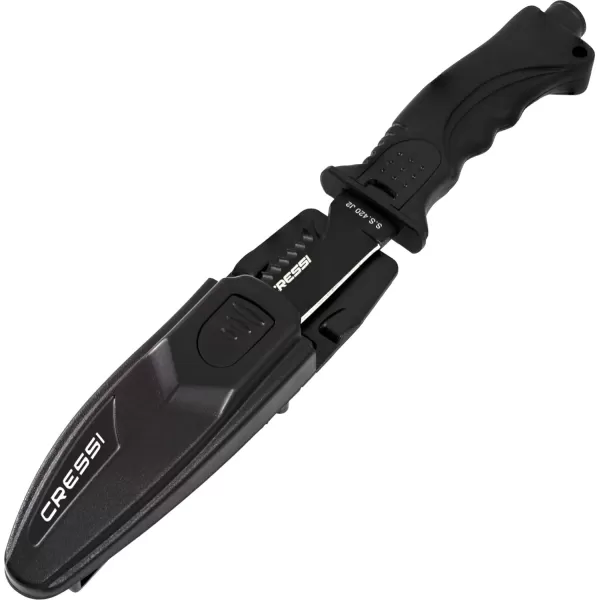 Cressi Skorpion, Tempered Stainless Steel Blade Knife ideal for Diving and Spearfishing - Pointed &amp; Blunt Tip