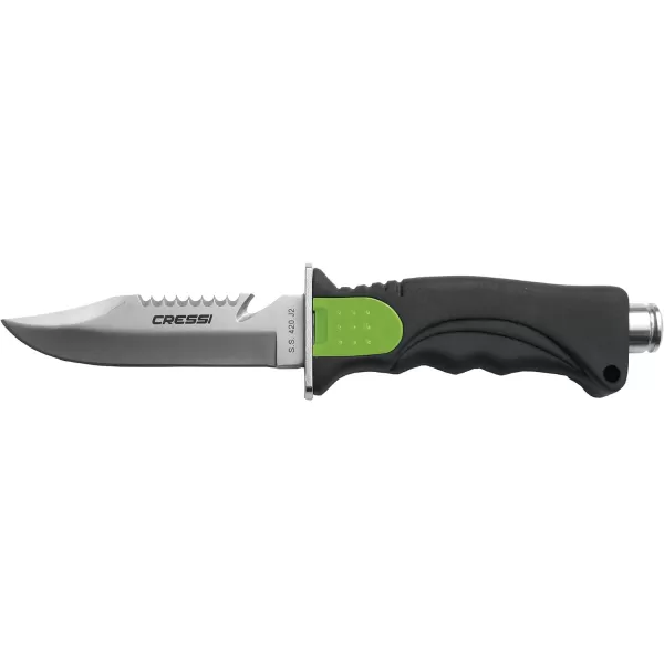 Cressi Skorpion, Tempered Stainless Steel Blade Knife ideal for Diving and Spearfishing - Pointed &amp; Blunt Tip