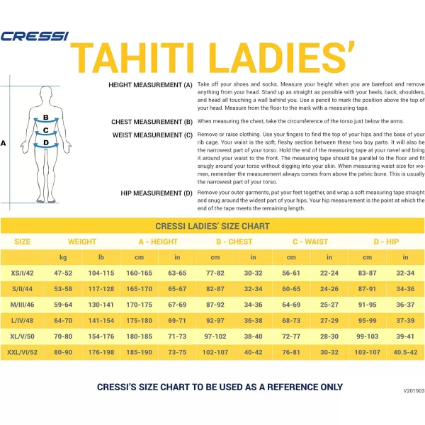 Cressi Tahiti - Womens Shorty Wetsuit 2.5mm, in Premium High Stretch Neoprene
