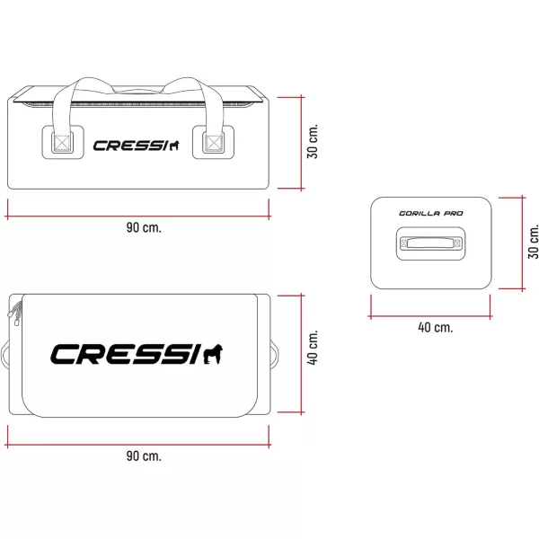 Cressi Waterproof Bag for Scuba and Freediving Equipment - Large &amp; Roomy Bag: 135 Liters Capacity | Gorilla Pro XL