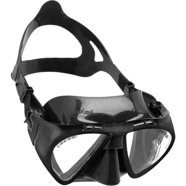 Adult Dive Mask with Inclined Lens, Lateral Visibility, and Silicone Skirt for Scuba Diving - Penta+: Made in Italy