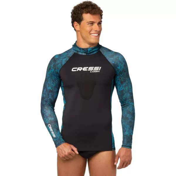 Cressi Adult Camouflage Hooded Rash Guard - Neoprene Padded Chest | Cobia: get the Hunter equipment