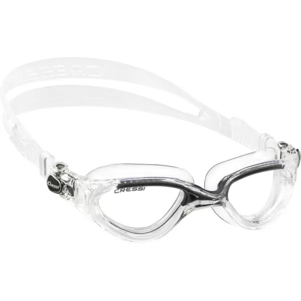 Cressi Adult Comfortable Silicone Swimming Goggles for Indoor Pool and Outdoor Use - Flash: Made in Italy