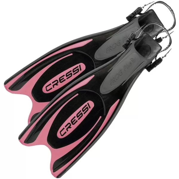 Cressi Adult Powerful Efficient Open Heel Scuba Diving Fins | Frog Plus: made in Italy