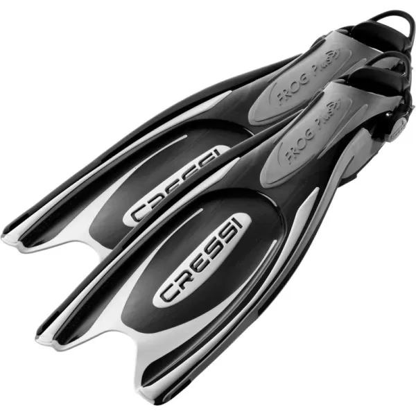 Cressi Adult Powerful Efficient Open Heel Scuba Diving Fins | Frog Plus: made in Italy