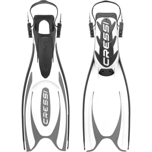 Cressi Adult Powerful Efficient Open Heel Scuba Diving Fins | Frog Plus: made in Italy