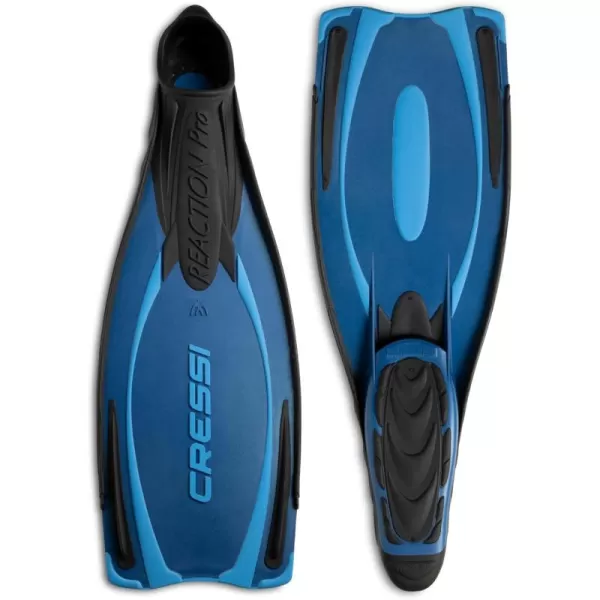 Cressi Adult Snorkeling &amp; Scuba Diving Fins - Powerful Full Foot Pocket Fins - Reaction Pro: Made in Italy