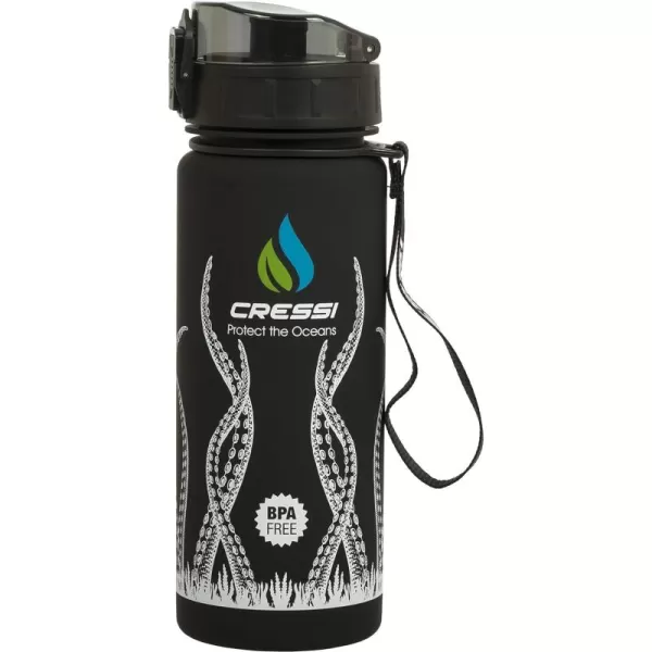 Cressi H2O Frosted Drinking Flask - One Click Opening, Lanyard for Easy Carrying, Filter for Ice and Fruit - 600 ml / 1000 ml - BPA Free - Designed in Italy