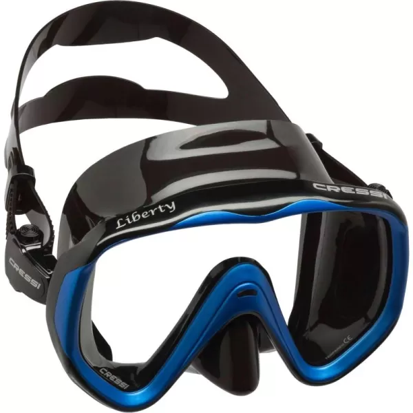 Cressi Perfect View Scuba Diving, Snorkeling Mask in Pure Comfortable Silicone - Available with Different Panoramic Lenses - Liberty: Designed in Italy