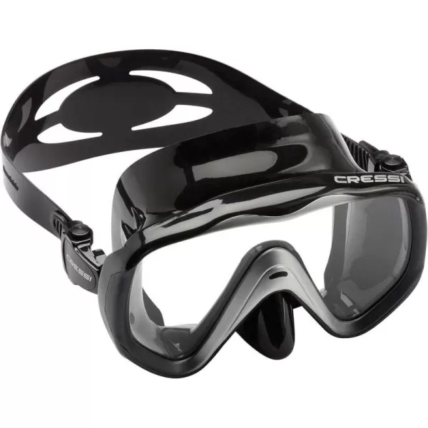 Cressi Perfect View Scuba Diving, Snorkeling Mask in Pure Comfortable Silicone - Available with Different Panoramic Lenses - Liberty: Designed in Italy