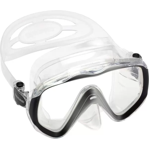 Cressi Perfect View Scuba Diving, Snorkeling Mask in Pure Comfortable Silicone - Available with Different Panoramic Lenses - Liberty: Designed in Italy
