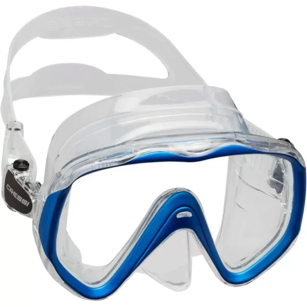 Cressi Perfect View Scuba Diving, Snorkeling Mask in Pure Comfortable Silicone - Available with Different Panoramic Lenses - Liberty: Designed in Italy
