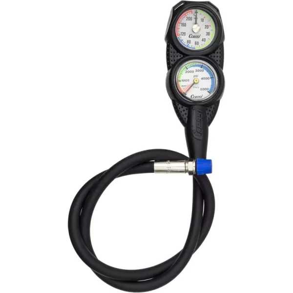 Cressi Scuba Diving Mini Console - Depth Gauge + Pressure Gauge - MiniConsole 2: made in Italy