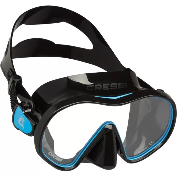 Cressi Single Lens Frameless Scuba Mask for Good Visibility - F-Dual: Designed in Italy