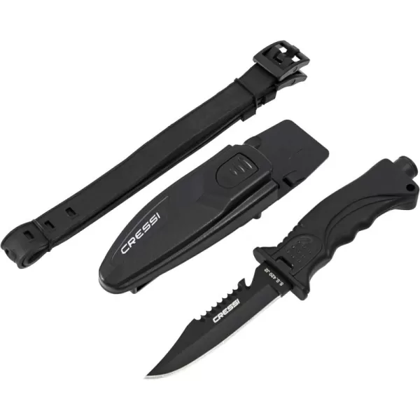 Cressi Skorpion, Tempered Stainless Steel Blade Knife ideal for Diving and Spearfishing - Pointed &amp; Blunt Tip