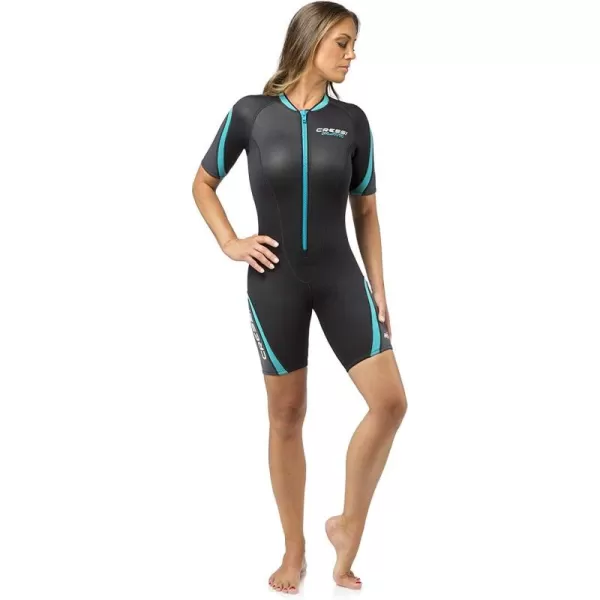 Shorty Women's Wetsuit for Scuba Diving, Snorkeling, Windsurfing -3 mm Neoprene - Playa Flex