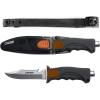 imageCressi Skorpion Tempered Stainless Steel Blade Knife ideal for Diving and Spearfishing  Pointed ampamp Blunt TipPoint Tip Orange