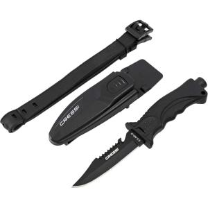 imageCressi Skorpion Tempered Stainless Steel Blade Knife ideal for Diving and Spearfishing  Pointed ampamp Blunt TipPoint Tip Black