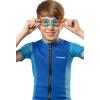 imageCressi Colorful Kids Swim Goggles for Boys and Girls 48 Years Old  Dolphin 20 Starfish and Seahorse Designed in ItalyRedAzure
