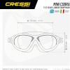 imageCressi Comfortable Swim Mask for Young aged from 7 to 15 ideal for pool and outdoor  Mini Cobra made in ItalyClearBlue  Blue Lens