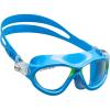 imageCressi Comfortable Swim Mask for Young aged from 7 to 15 ideal for pool and outdoor  Mini Cobra made in ItalyAzureLime