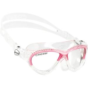 imageCressi Comfortable Swim Mask for Young aged from 7 to 15 ideal for pool and outdoor  Mini Cobra made in ItalyClearPink