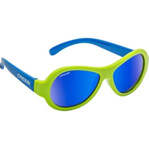 imageCressi Scooby Kids Cool Sporty Sunglasses AntiUV Polarized Lenses from 0 to 2 Years Designed in ItalyGreenBlue  Blue Mirrored Lenses