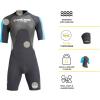 imageAdult Neoprene Shorty Wetsuit for Snorkeling Scuba Diving  Med X Lady Designed in Italy by CressiBlackWhite
