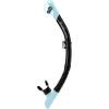 imageCRESSI Adult Wide View Single Lens Comfortable Snorkeling Mask ampamp Dry Snorkel  Tino ampamp Scilla Made in ItalyBlackIce Cyan