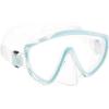 imageCRESSI Adult Wide View Single Lens Comfortable Snorkeling Mask ampamp Dry Snorkel  Tino ampamp Scilla Made in ItalyClearIce Cyan