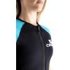 imageCressi 2 mm Short Sleeve Womens Neoprene Wetsuit for Swimming Snorkeling and Water Sports  Tiburon Lady  Designed in Italy by CressiBlackAquamarine