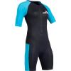 imageCressi 2 mm Short Sleeve Womens Neoprene Wetsuit for Swimming Snorkeling and Water Sports  Tiburon Lady  Designed in Italy by CressiBlackAquamarine