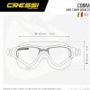 imageCressi Adult Comfortable Swim Mask Ideal for The Pool and for The sea  Cobra Made in ItalyClearBlue
