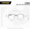 imageCressi Adult Comfortable Swim Mask Ideal for The Pool and for The sea  Cobra Made in ItalyClearPink