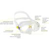 imageCressi Adult Small Inner Volume Mask for Scuba Snorkeling  Marea Made in ItalyClearYellow