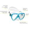 imageCressi Adult Snorkel Set Mask Dry Snorkel Adjustable Fins  Light for Travel  Ocean Set Designed in ItalyTranslucent Aquamarine