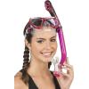 imageCressi Adult Snorkel Set Mask Dry Snorkel Adjustable Fins  Light for Travel  Ocean Set Designed in ItalyTranslucent Pink