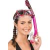 imageCressi Adult Snorkel Set Mask Dry Snorkel Adjustable Fins  Light for Travel  Ocean Set Designed in ItalyTranslucent Pink