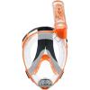 imageCressi Adult Snorkeling FullFace Snorkel Mask ampamp Adjustable Fins Kit  Wide Clear View AntiFog System  Easy Breathing  Short Fins  Ideal for Traveling  Duke ampamp Bonete designed in ItalyClearOrange